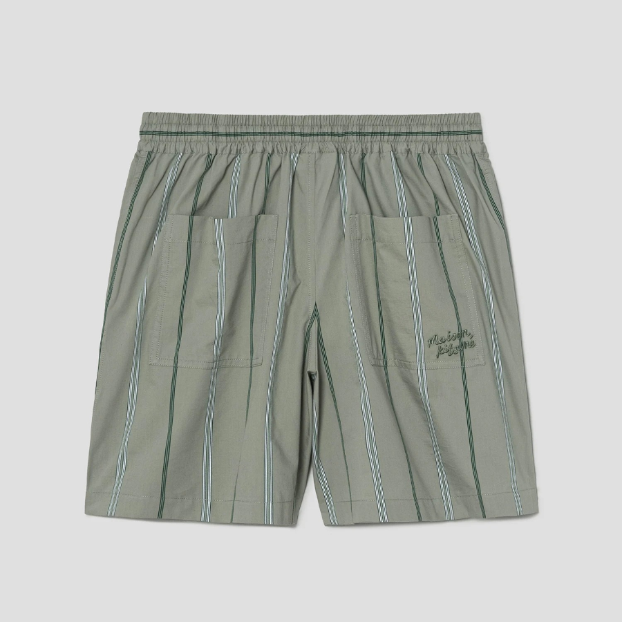 Maison Kitsune Men Elasticated Shorts - Vert-De-Gris