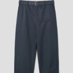 Maison Kitsune Men Belted Pants - Slate Grey