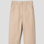 Maison Kitsune Men Belted Pants - Cork