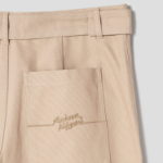 Maison Kitsune Men Belted Pants - Cork