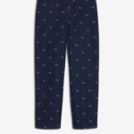 Maison Kitsune Men Relaxed Denim Jeans - Dark Laser Profile Fox