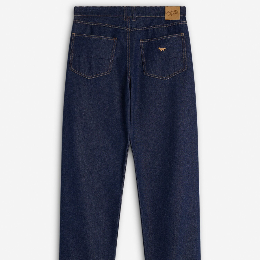 Maison Kitsune Men Straight Denim Jeans - Indigo
