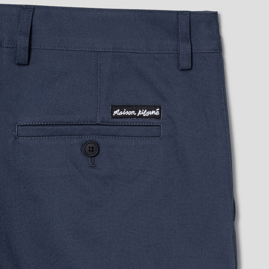 Maison Kitsune Men Casual Chino Pants - Slate Grey