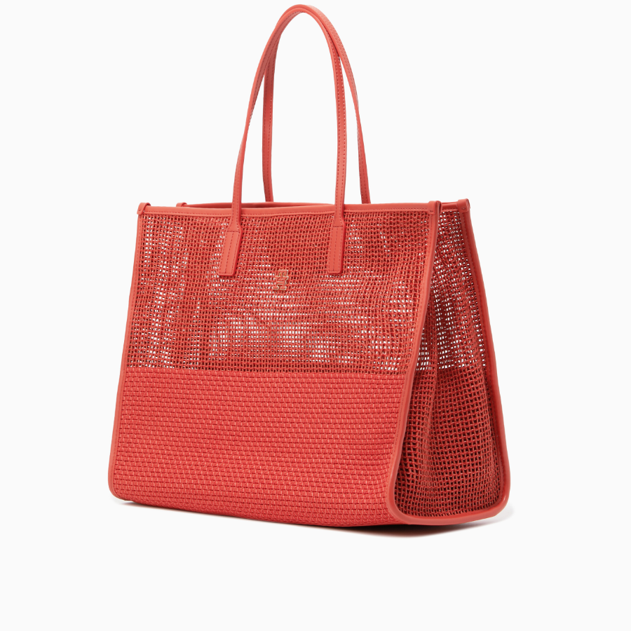 TOMMY HILFIGER [Official Headquarters] Woven Summer Tote Bag
