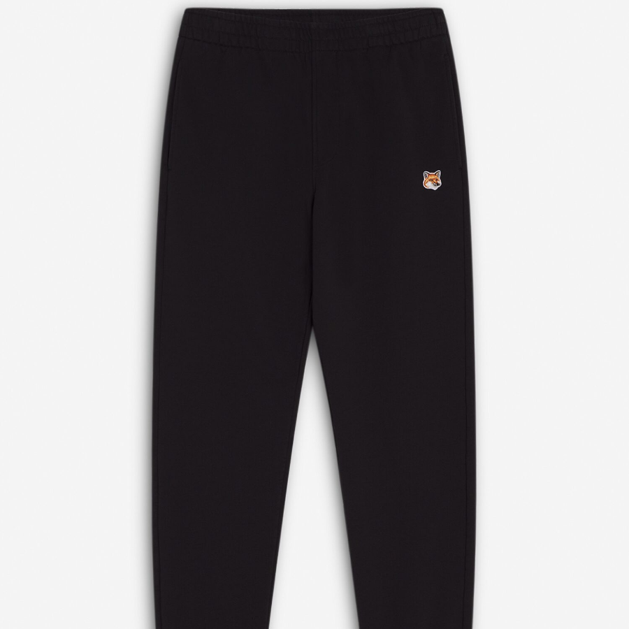 Maison Kitsune Men Fox Head Patch Regular Jog Pants - Black