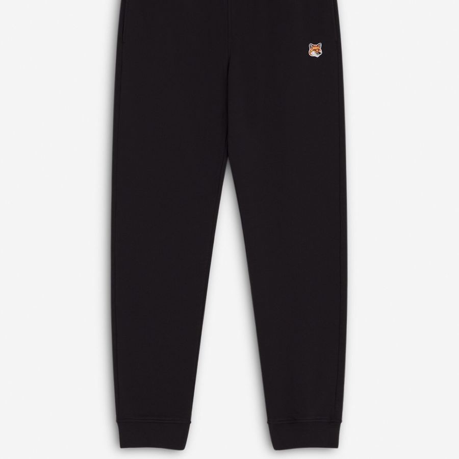 Maison Kitsune Men Fox Head Patch Regular Jog Pants - Black