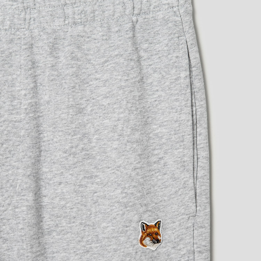 Maison Kitsune Men Fox Head Patch Regular Jog Pants - Light Grey Melange