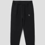 Maison Kitsune Men Tonal Fox Head Patch Comfort Jog Pants - Black