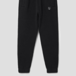 Maison Kitsune Men Tonal Fox Head Patch Comfort Jog Pants - Black