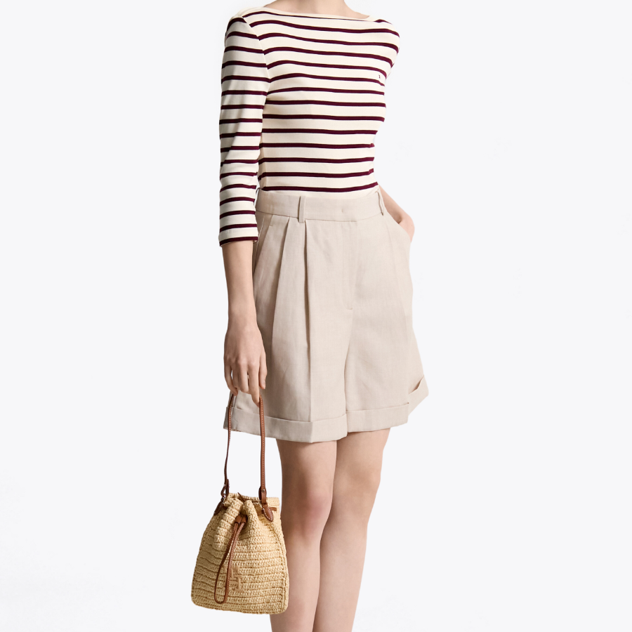 TOMMY HILFIGER [Official Headquarters] Raffia Mini Pouch Bag