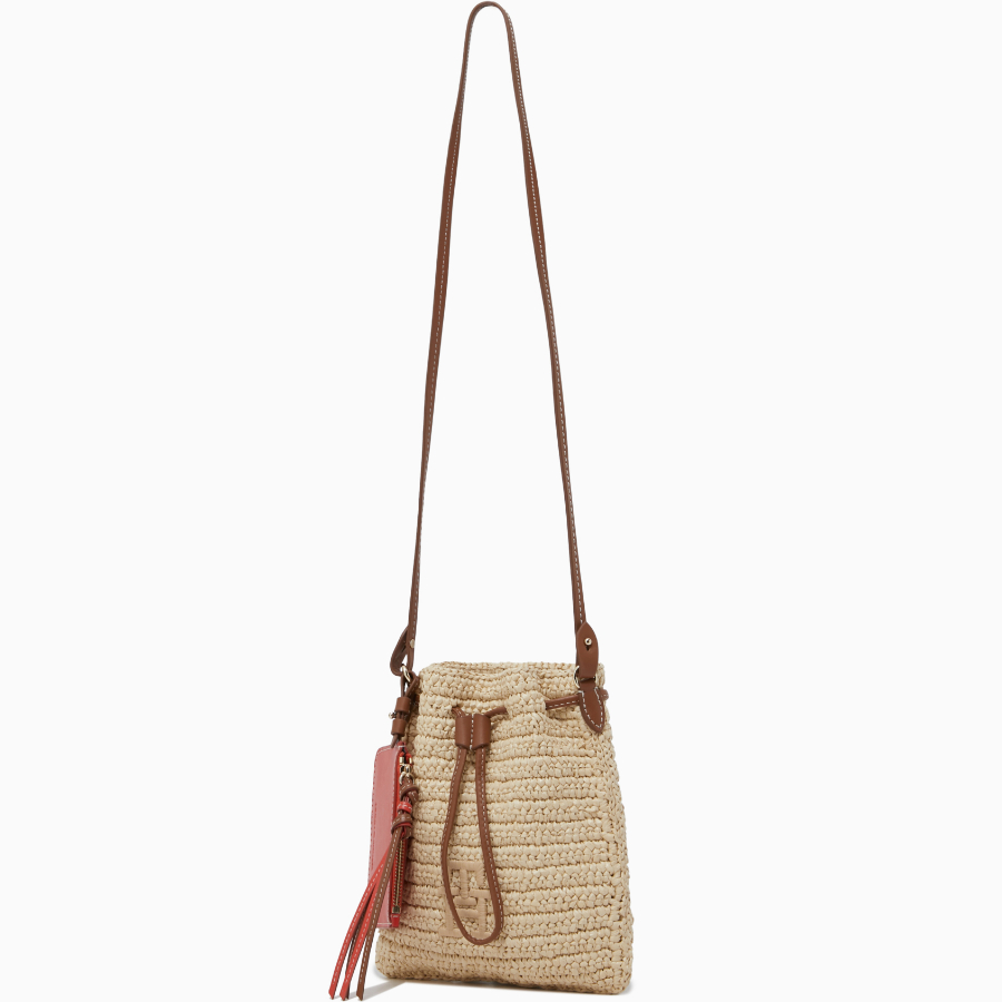 TOMMY HILFIGER [Official Headquarters] Raffia Mini Pouch Bag