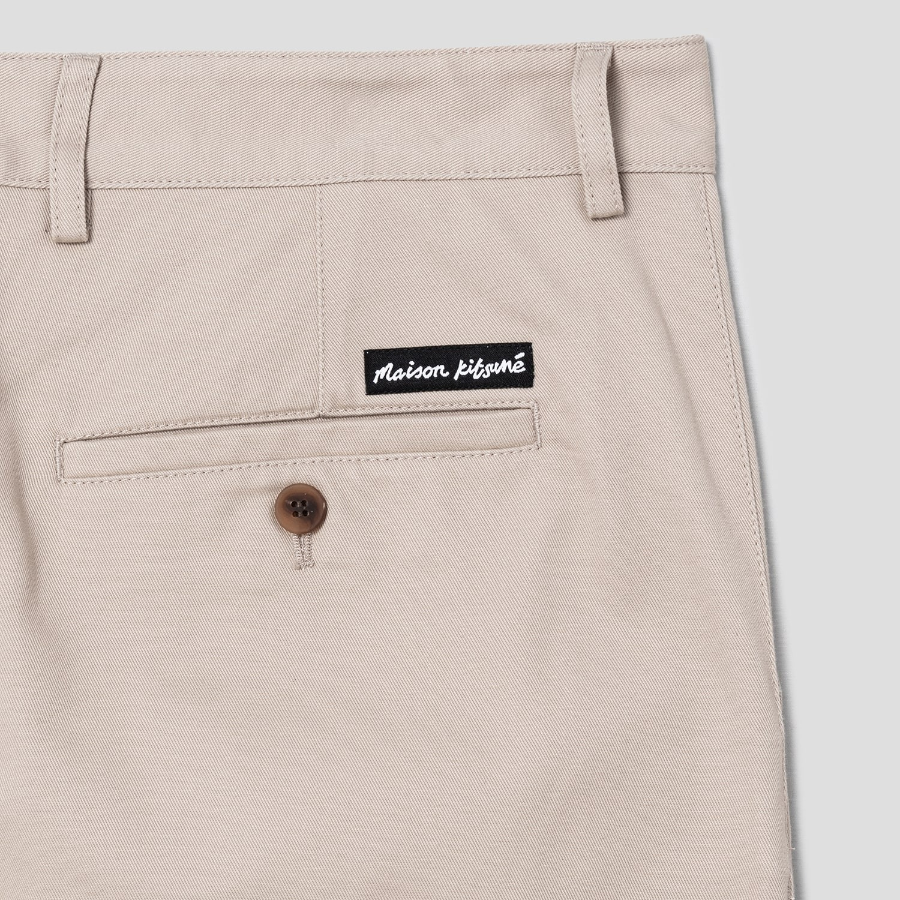 Maison Kitsune Men Casual Chino Pants - Dune