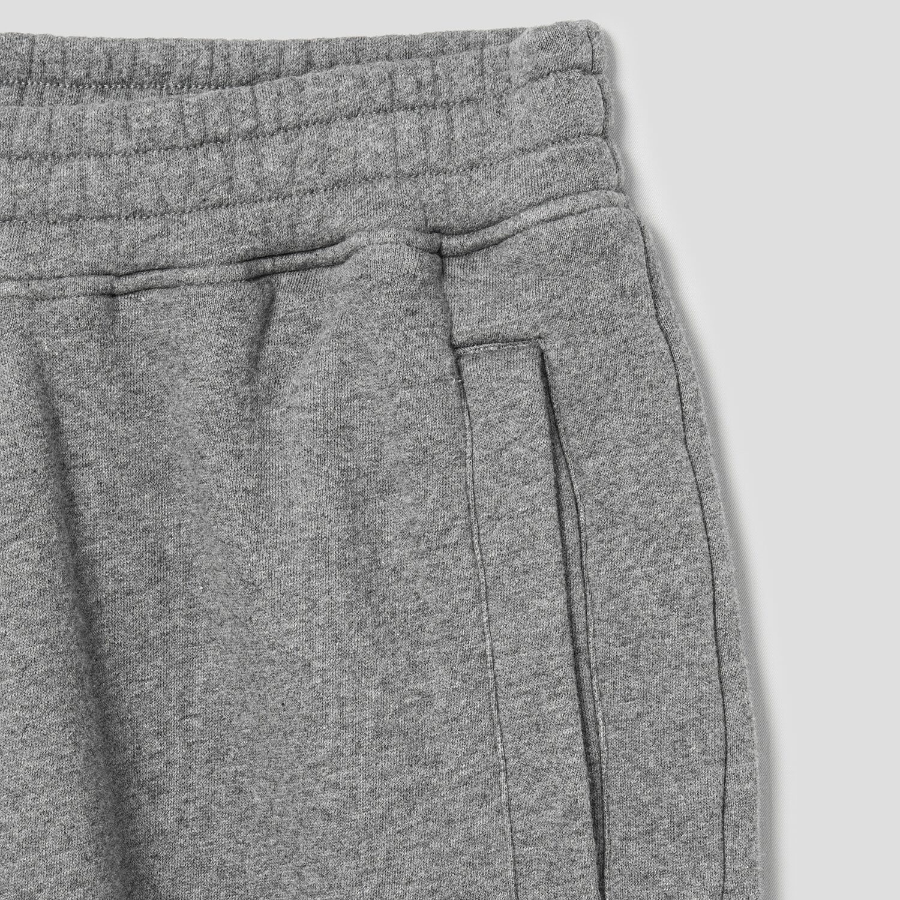 Maison Kitsune Men Tonal Fox Head Patch Comfort Jog Pants - Medium Grey Melange