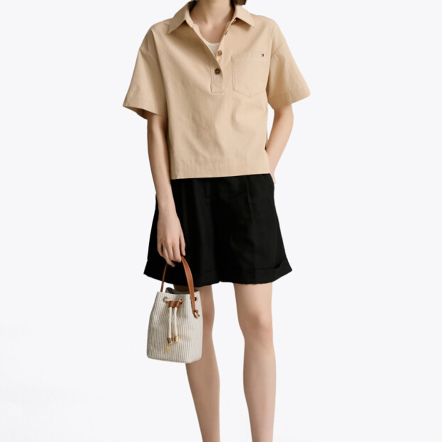 TOMMY HILFIGER [Official Headquarters] Premium Beach Bucket Bag