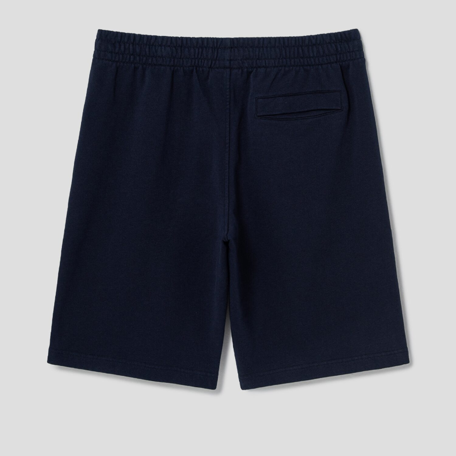 Maison Kitsune Unisex Korean Fox Printed Comfort Jog Shorts - Navy