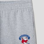 Maison Kitsune Unisex Korean Fox Printed Comfort Jog Shorts - Light Grey Melange