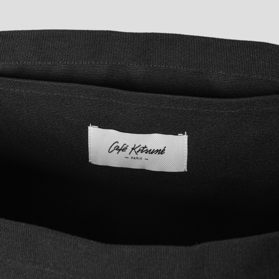 Maison Kitsune Unisex Café Kitsuné Coffee Cup Tote Bag - Black