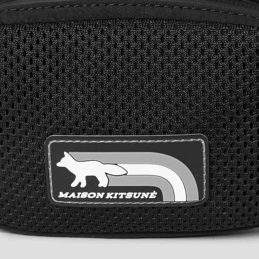 Maison Kitsune Men Flash Fox Crossbody Pouch - Black