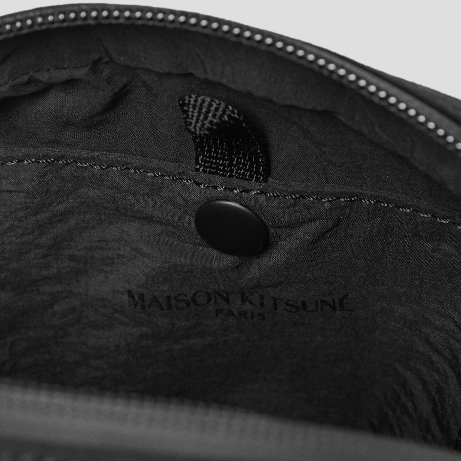 Maison Kitsune Men Flash Fox Crossbody Pouch - Black