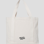 Maison Kitsune Unisex Fox Head Tote Bag - Ecru