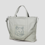 Maison Kitsune Unisex Fox Head Xl Tote - Court Green