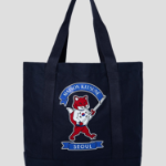 Maison Kitsune Unisex Korean Fox Shopping Bag - Navy