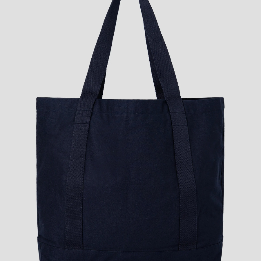 Maison Kitsune Unisex Korean Fox Shopping Bag - Navy