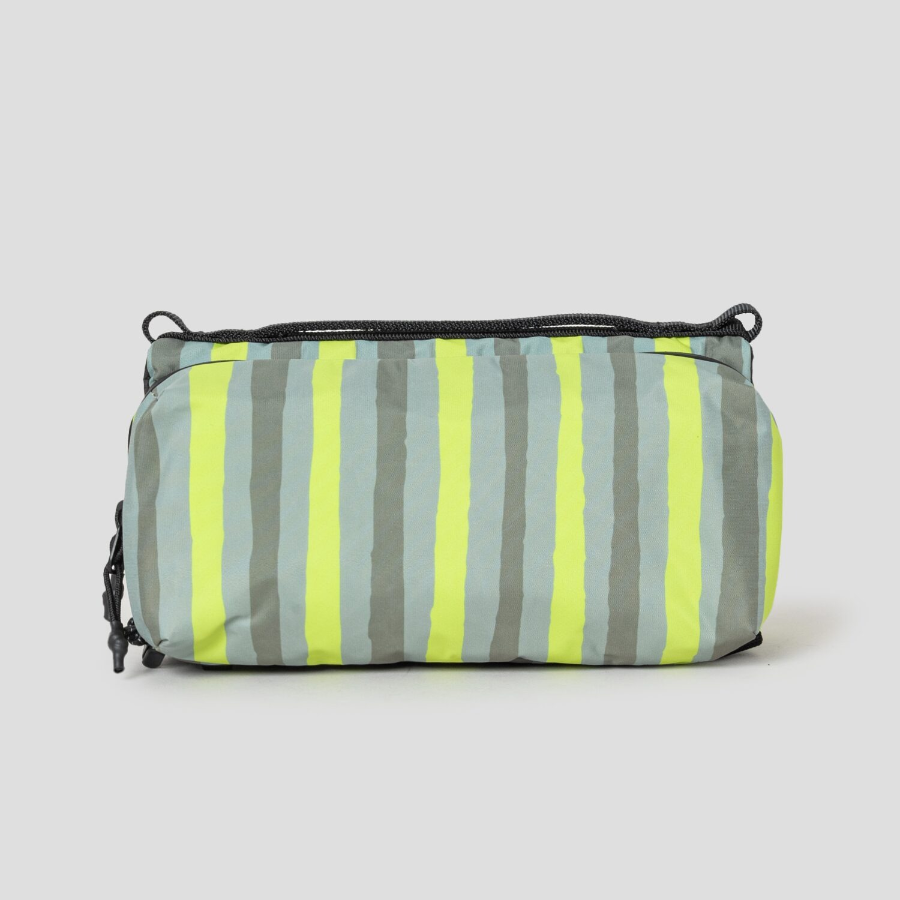 Maison Kitsune Unisex Maison Kitsune X Topologie Striped Bottle Bag - Vert-De-Gris/Citron Vert Print