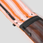 Maison Kitsune Unisex Maison Kitsune X Topologie Striped Phone Pouch - Peach Fruit/Marigold Red Print