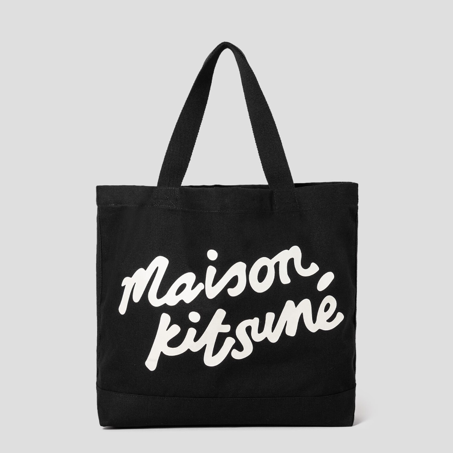 Maison Kitsune Unisex Maison Kitsune Handwriting Tote - Black