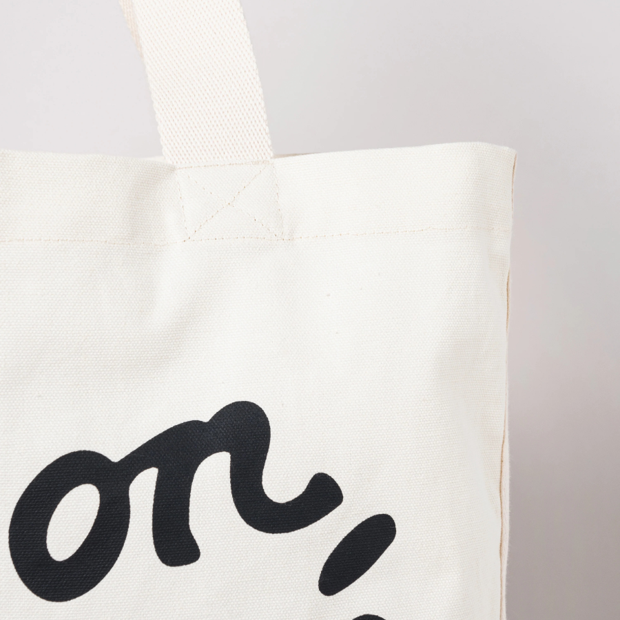 Maison Kitsune Unisex Maison Kitsune Handwriting Tote - Ecru