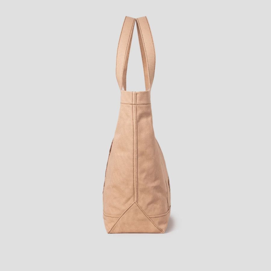 Maison Kitsune Unisex Fox Head Large Tote - Cork