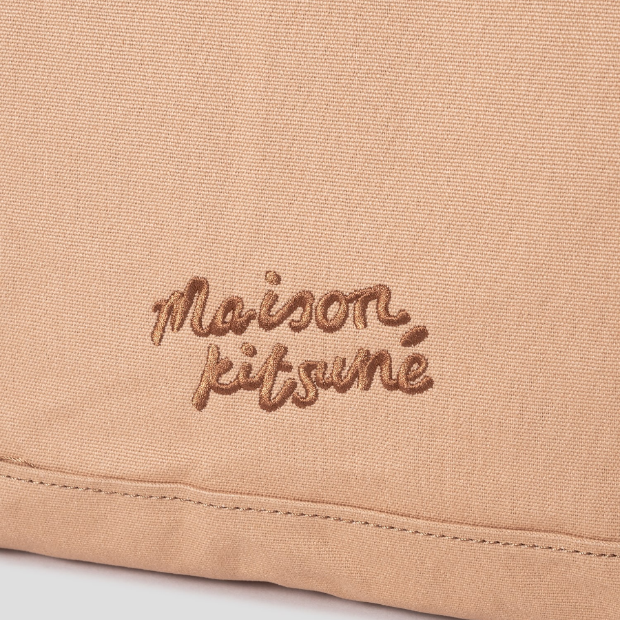 Maison Kitsune Unisex Fox Head Large Tote - Cork
