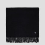Maison Kitsune Unisex Bold Fox Head Patch Scarf - Black