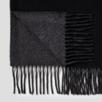 Maison Kitsune Unisex Bold Fox Head Patch Scarf - Black