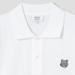 Maison Kitsune Men Bold Fox Head Patch Comfort Polo - White