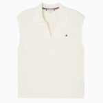 TOMMY HILFIGER [Official Headquarters] Cable Open Polo Vest