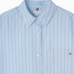 TOMMY HILFIGER [Official Headquarters] Stripe Poplin Easy Shirt