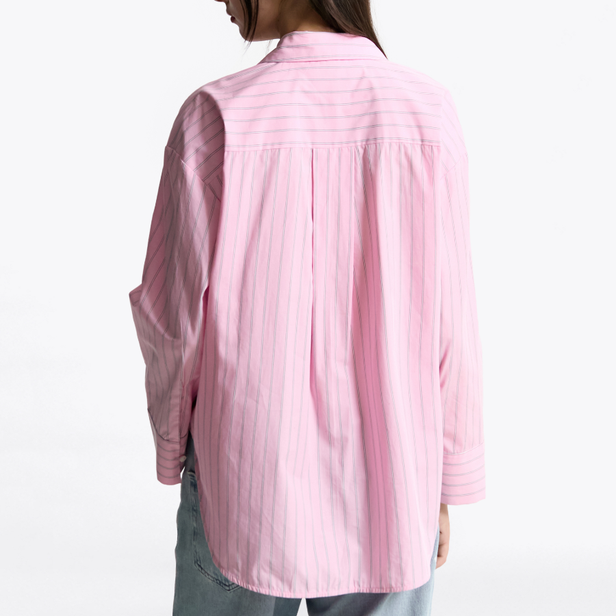 TOMMY HILFIGER [Official Headquarters] Stripe Poplin Easy Shirt