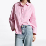 TOMMY HILFIGER [Official Headquarters] Stripe Poplin Easy Shirt