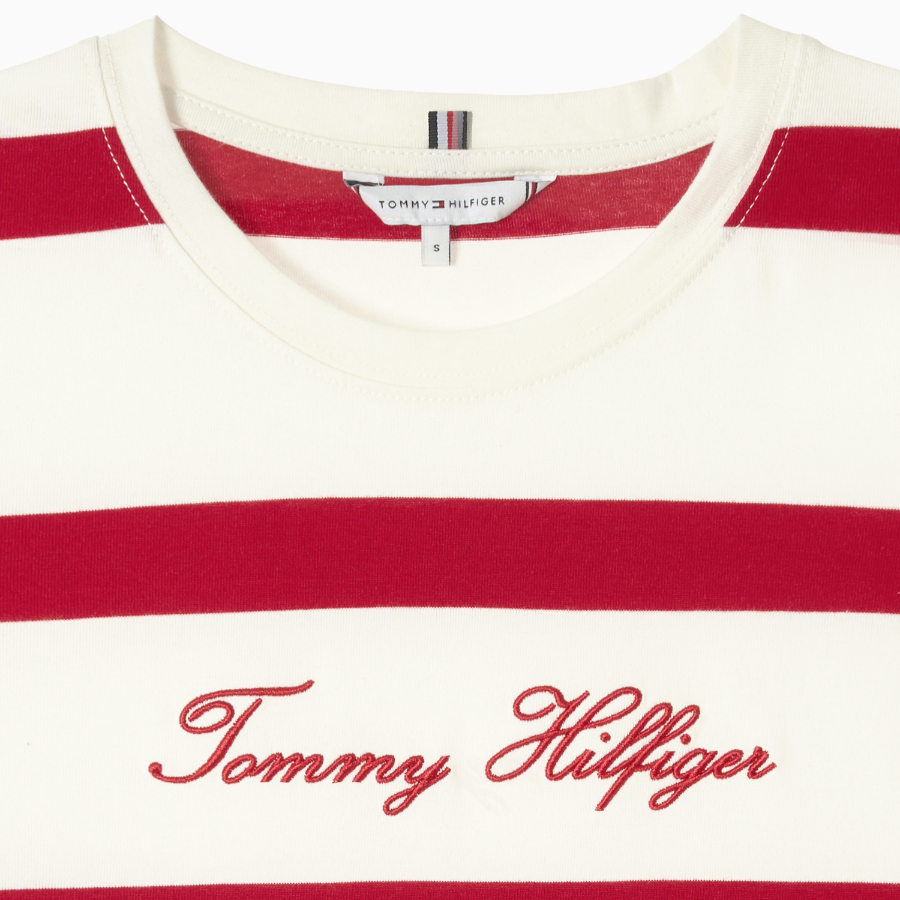 TOMMY HILFIGER [Official Headquarters] Script Stripe T-Shirt