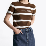 TOMMY HILFIGER [Official Headquarters] Script Stripe T-Shirt