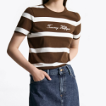 TOMMY HILFIGER [Official Headquarters] Script Stripe T-Shirt