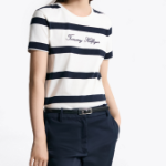 TOMMY HILFIGER [Official Headquarters] Script Stripe T-Shirt