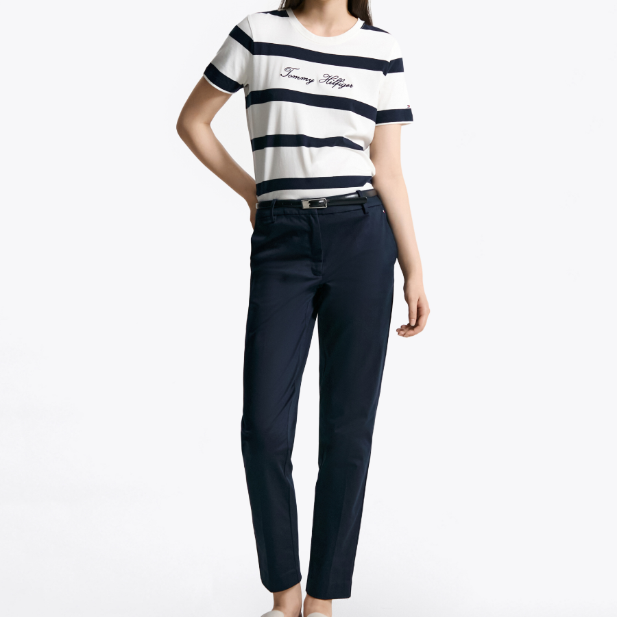 TOMMY HILFIGER [Official Headquarters] Script Stripe T-Shirt