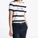 TOMMY HILFIGER [Official Headquarters] Script Stripe T-Shirt