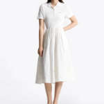 TOMMY HILFIGER [Official Headquarters] Anglaise Midi Polo Dress