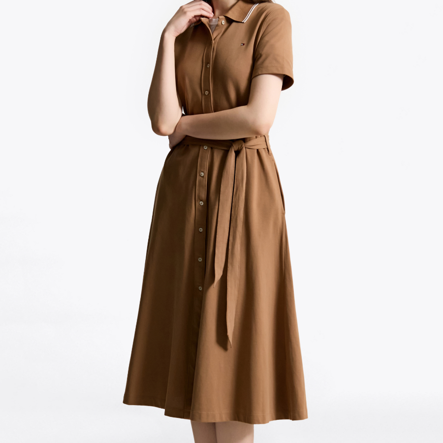TOMMY HILFIGER [Official Headquarters] Button Polo Dress