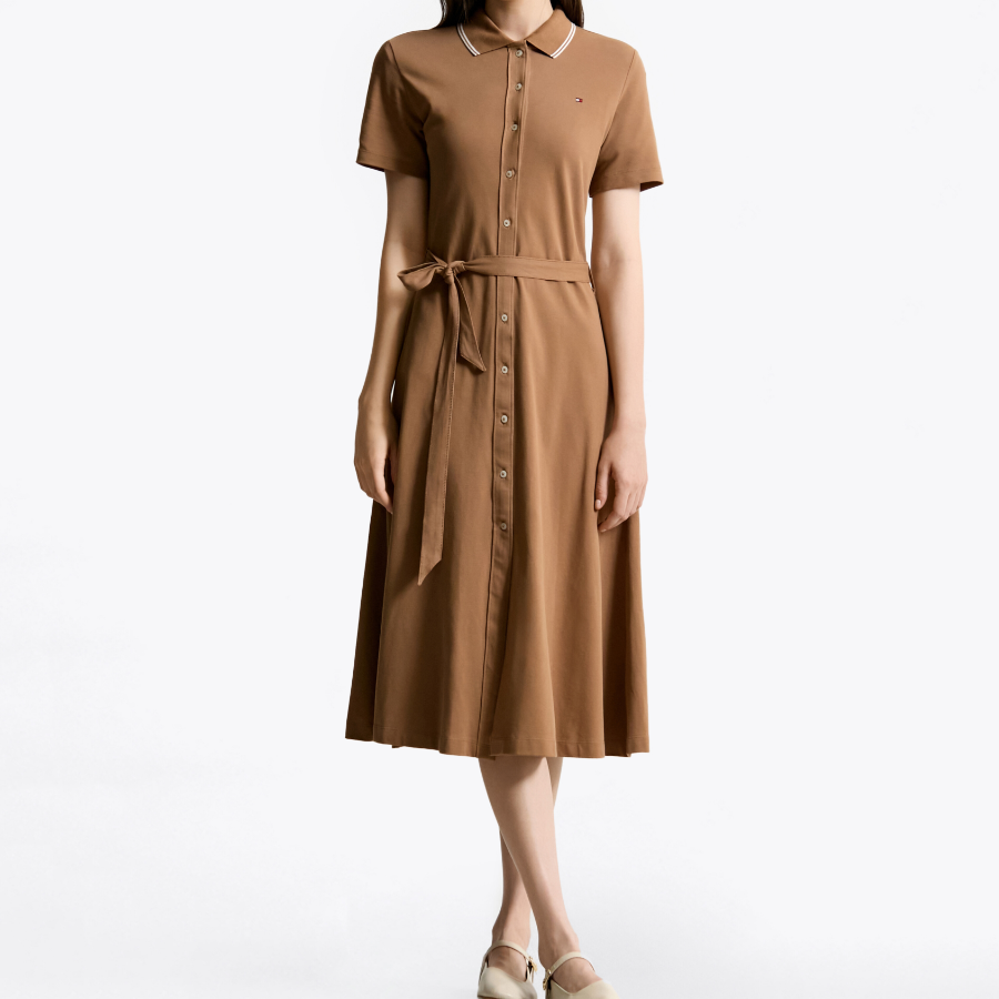 TOMMY HILFIGER [Official Headquarters] Button Polo Dress