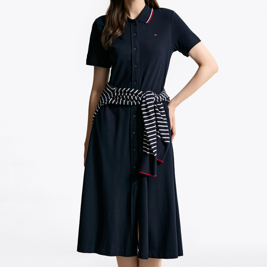 TOMMY HILFIGER [Official Headquarters] Button Polo Dress